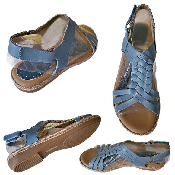 SOFTSPOTS by Söfft | Powder Blue Sheela Leather Slingback Sandals NIB - Picture 2 of 3